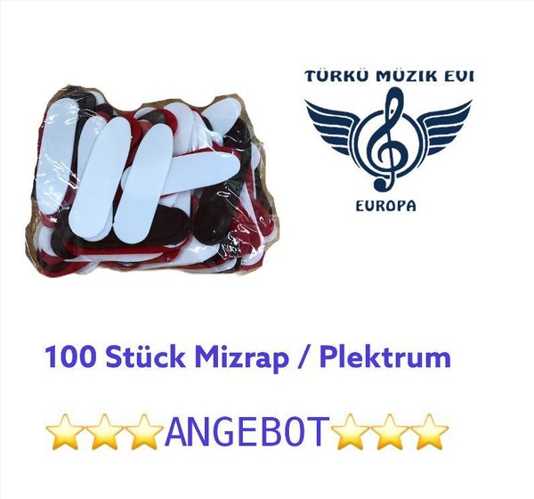 100 Stück Mizrap / Tezene / Plektrum / Saz / Baglama / Mirzrap / Cura / Mızrap